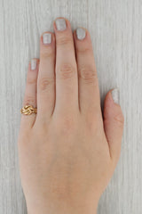 Dark Gray Antique Love Knot Ring 18k Yellow Gold Size 5.25