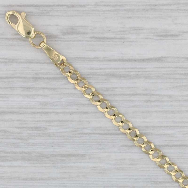 New Curb Chain 14k Yellow Gold 18" 2.6mm Lobster Clasp