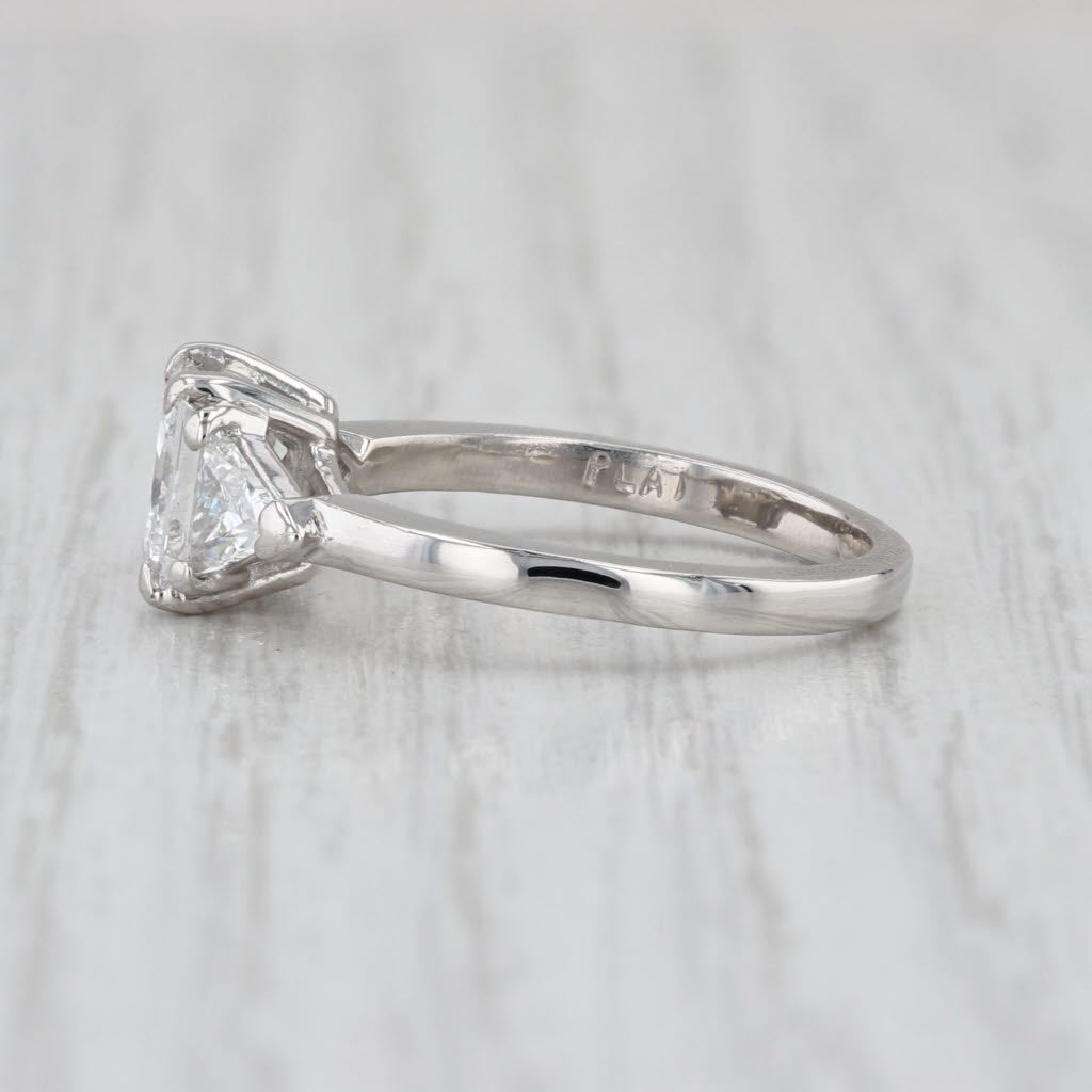 GIA 1.70ctw Princess Diamond Engagement Ring 950 Platinum Size 6 VVS1 D