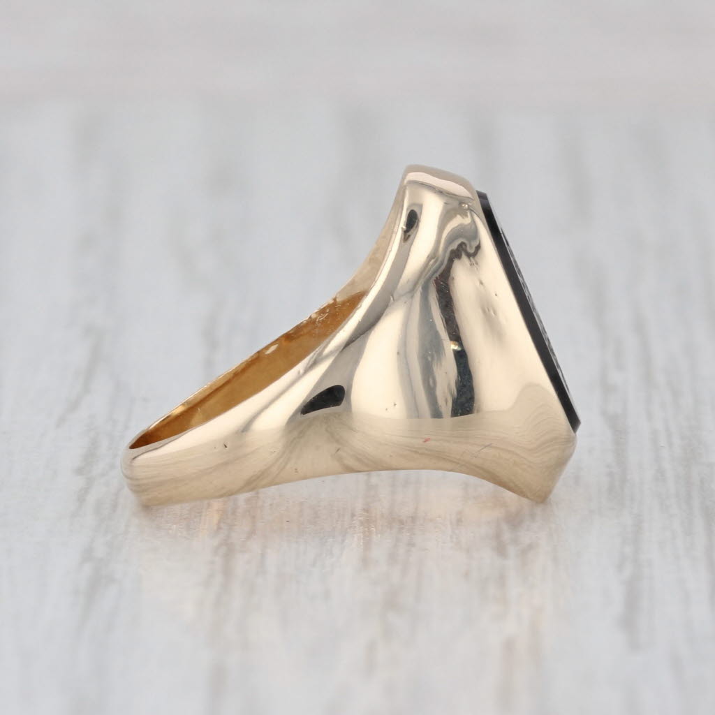Greensboro Day School Signet Class Ring 10k Yellow Gold Size 4.5