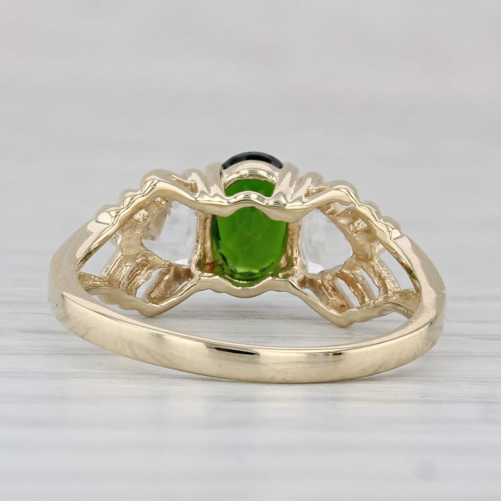 Gray 1.94ctw Green Chrome Diopside White Topaz Ring 14k Yellow Gold Size 7