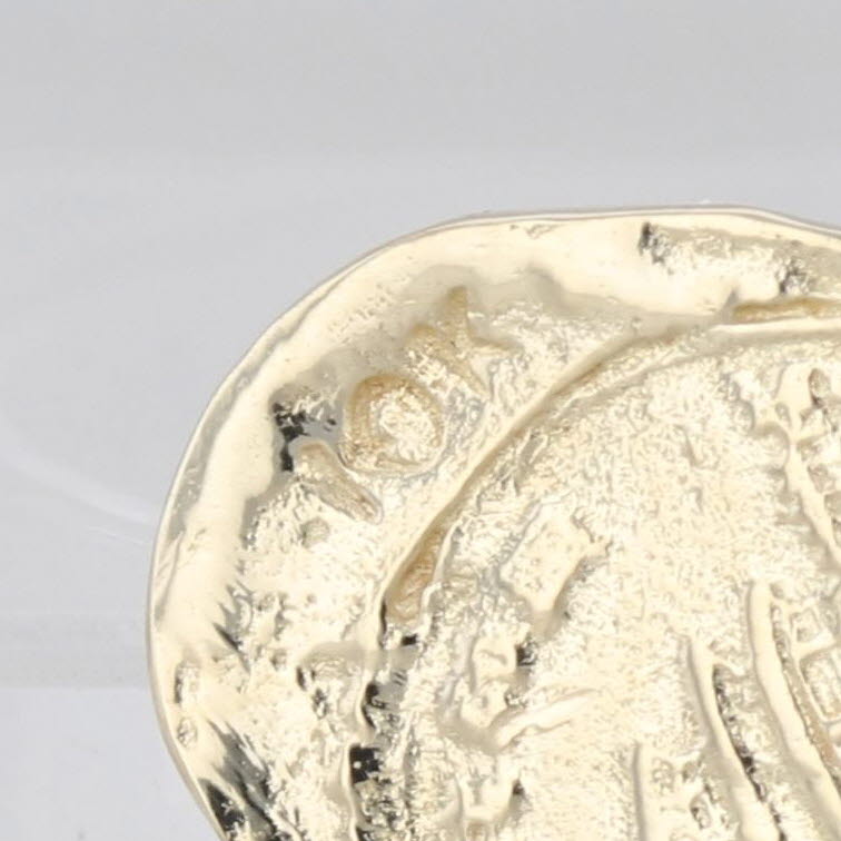 Chinese Panda Coin Copy Heart Pendant 10k Yellow Gold Small Drop