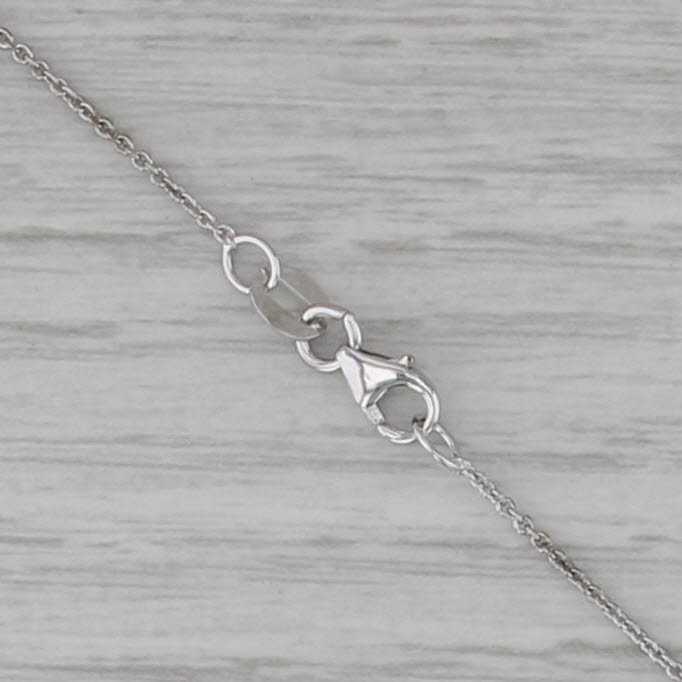 0.75ctw Diamond Double Eternity Circle Pendant 14k White Gold 16" Cable Chain