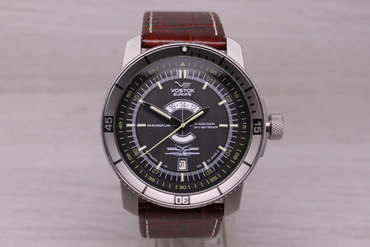 Vostok Europe Ekranoplan Mens 47mm Automatic Watch Steel Date Limited 25/3000