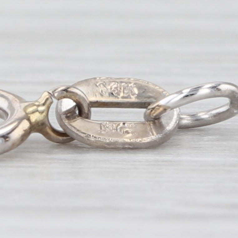 Cable Chain Necklace 18" 0.7 14k White Gold