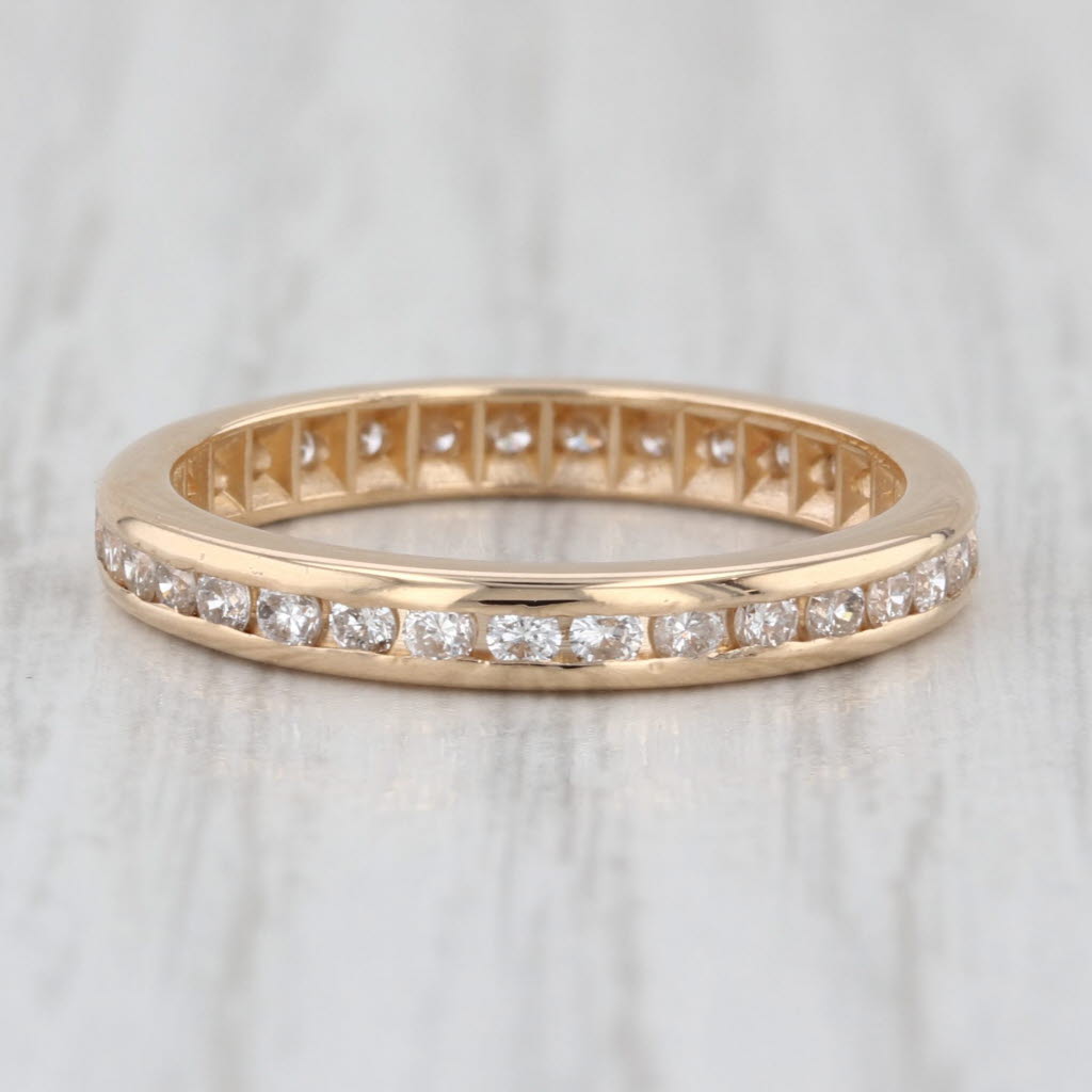 0.50ctw Diamond Eternity Band 14k Gold Stackable Wedding Anniversary Ring Sz 6