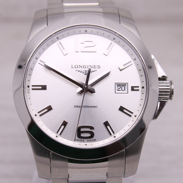 LONGINES Conquest TITANIUM メンズ　腕時計 Longines Conquest Titanium Quartz Watch Gray Dial 1859