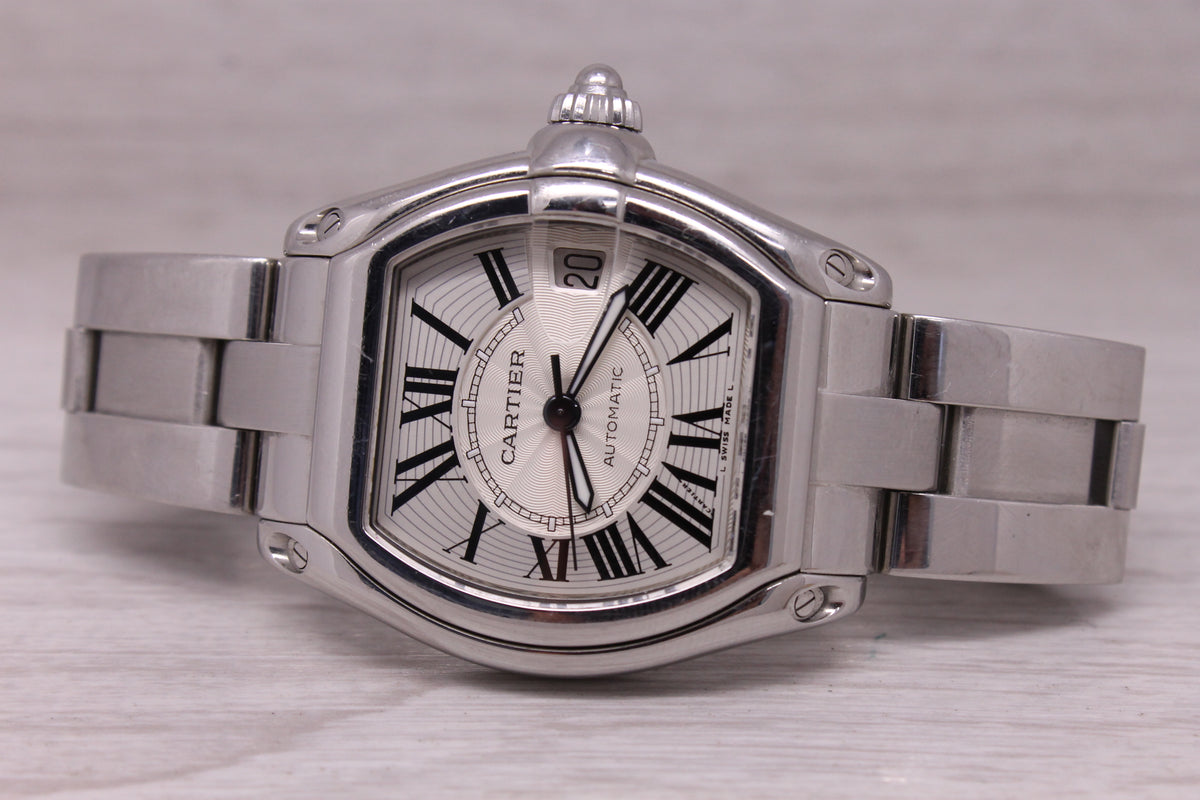 Cartier Roadster ref.2510 37mm Stainelss Steel Automatic Watch Roman Dial