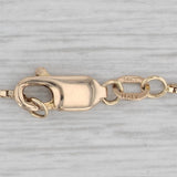 Box Chain Necklace 14k Yellow Gold 20.5" 1mm Lobster Clasp