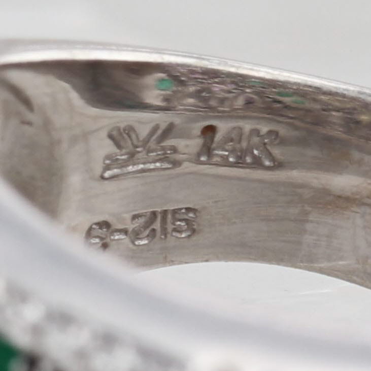 Le Vian 1.42ctw Diamond Sapphire Emerald Ring 14k White Gold Size 7 Cocktail