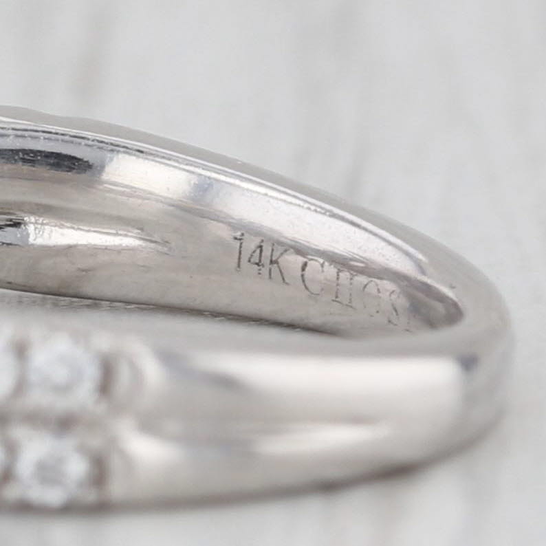 1.24ctw IGI Round Lab Grown Diamond Engagement Ring Woven 14k White Gold Size 6