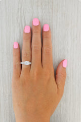 Gray New A Jaffe Diamond Semi Mount Engagement Ring 18k White Gold Size 6