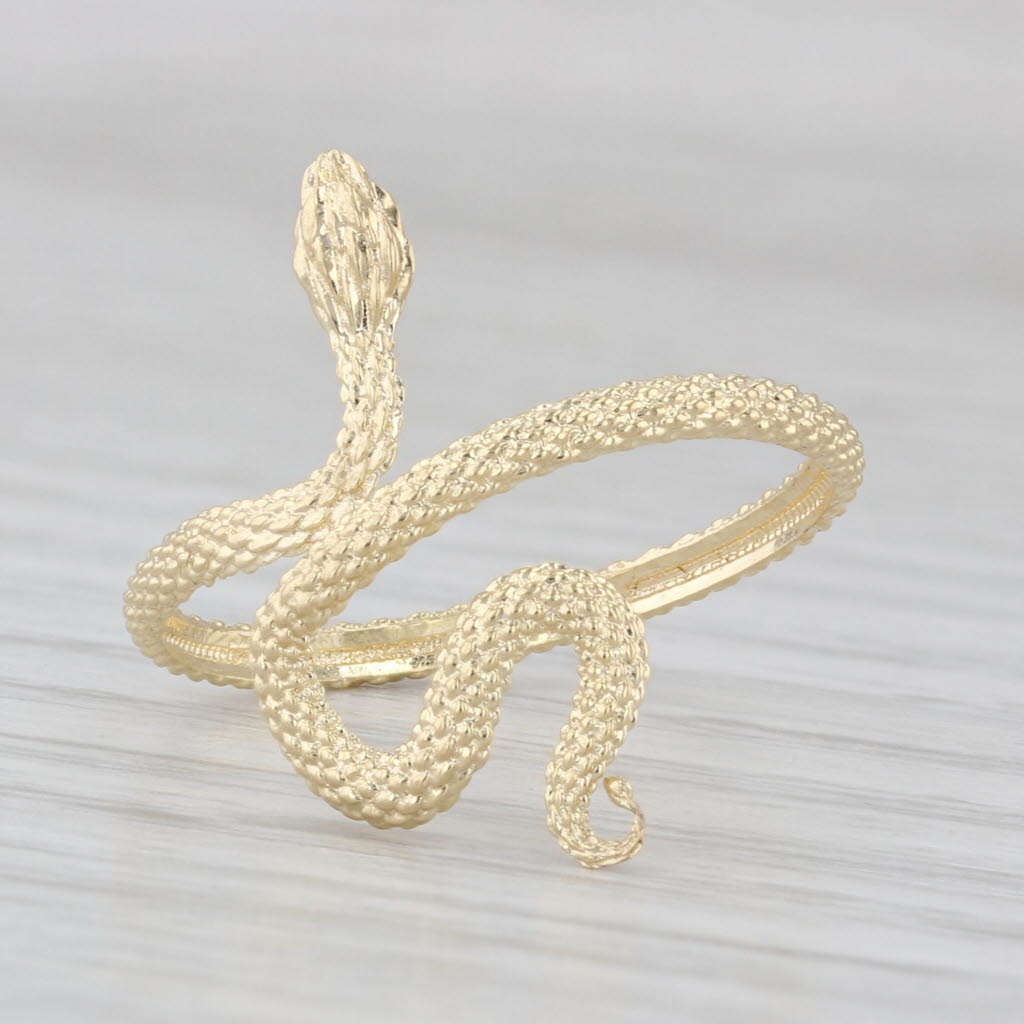 New Snake Ring 14k Yellow Gold Size 8.25 Statement