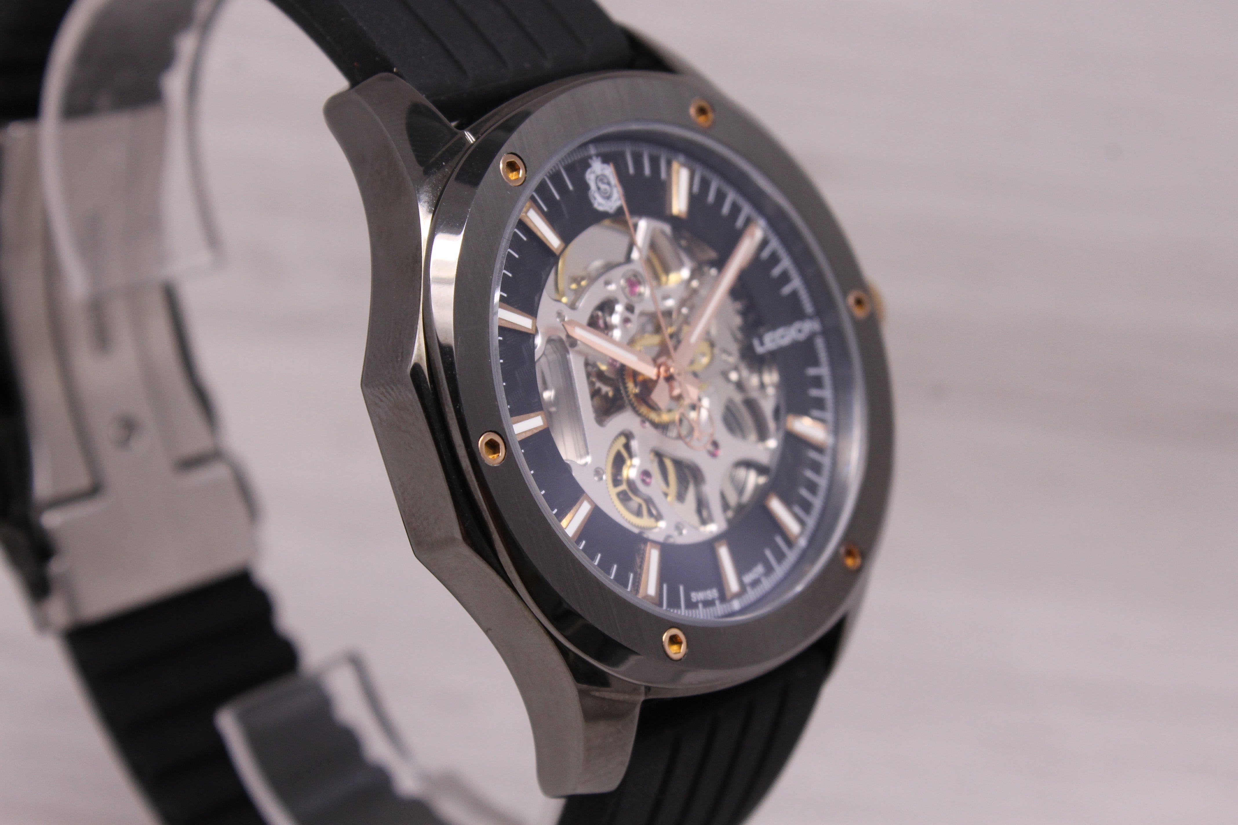 Legion 333 Mens 43mm Skeleton Automatic Watch by Craig Shelly Swiss Box & More