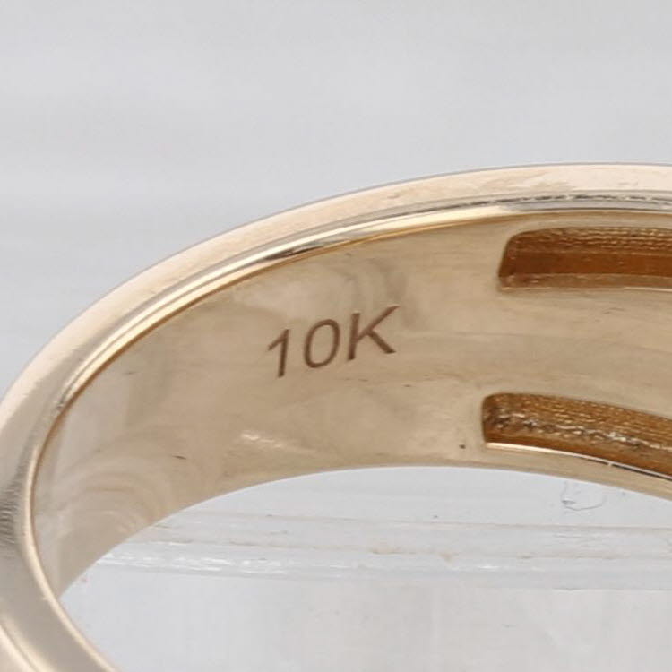 New 0.27ctw Champagne Brown Black Diamond Ring 10k Yellow Gold Size 9.75