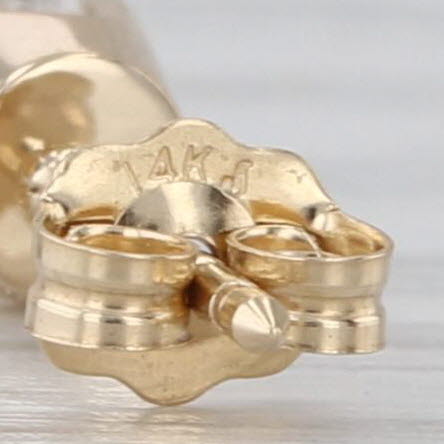 0.62ctw Diamond Stud Earrings 14k Yellow Gold Round Solitaire Studs