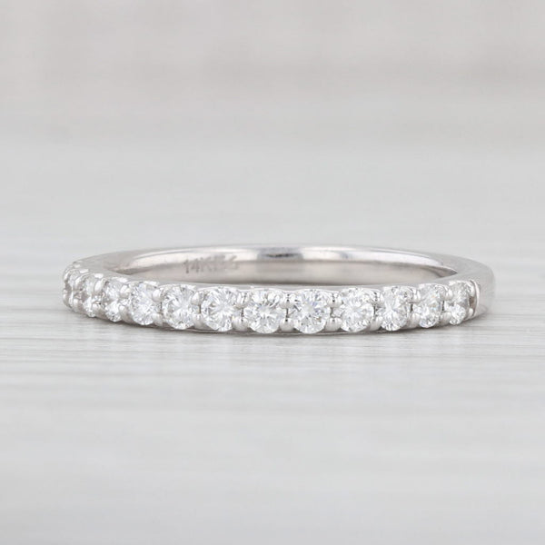 Light Gray New 0.33ctw Diamond Ring 14k White Gold Size 6.5 Stackable Anniversary Band