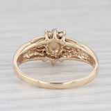 Oval Opal Diamond Ring 10k Yellow Gold Size 8