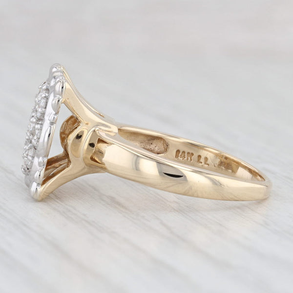 Vintage 0.47ctw Diamond Engagement Ring 14k Gold Size 7.25