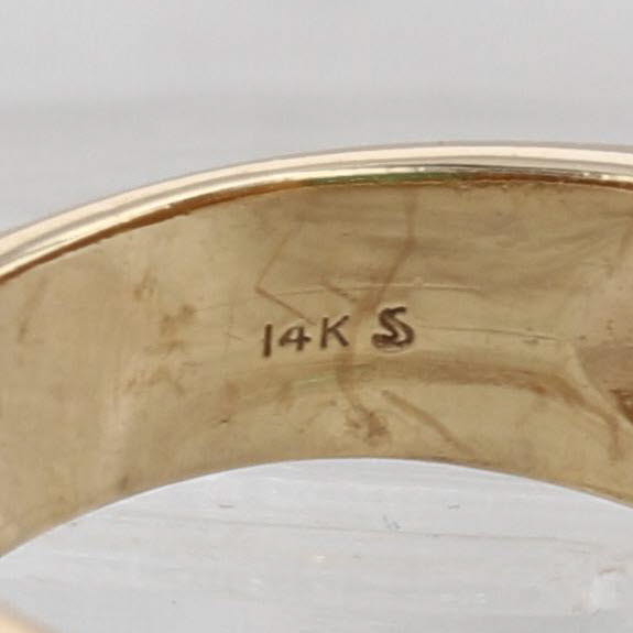 1.94ctw Lab Created Emerald Diamond Ring 14k Yellow Gold Size 7.5 Man's