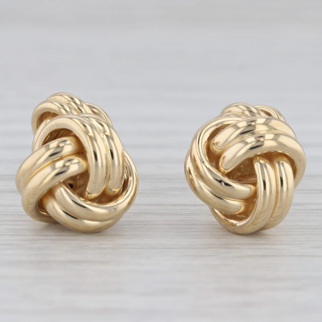 Gray Knot Work Cufflinks 18k Yellow Gold Men's Suit Accessories