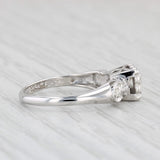 Vintage 0.18ctw Diamond Engagement Ring 14k White Gold Size 5.75