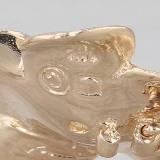 Diamond Solitaire Flower Enhancer Pendant 14k Yellow Gold Floral Clip Bail