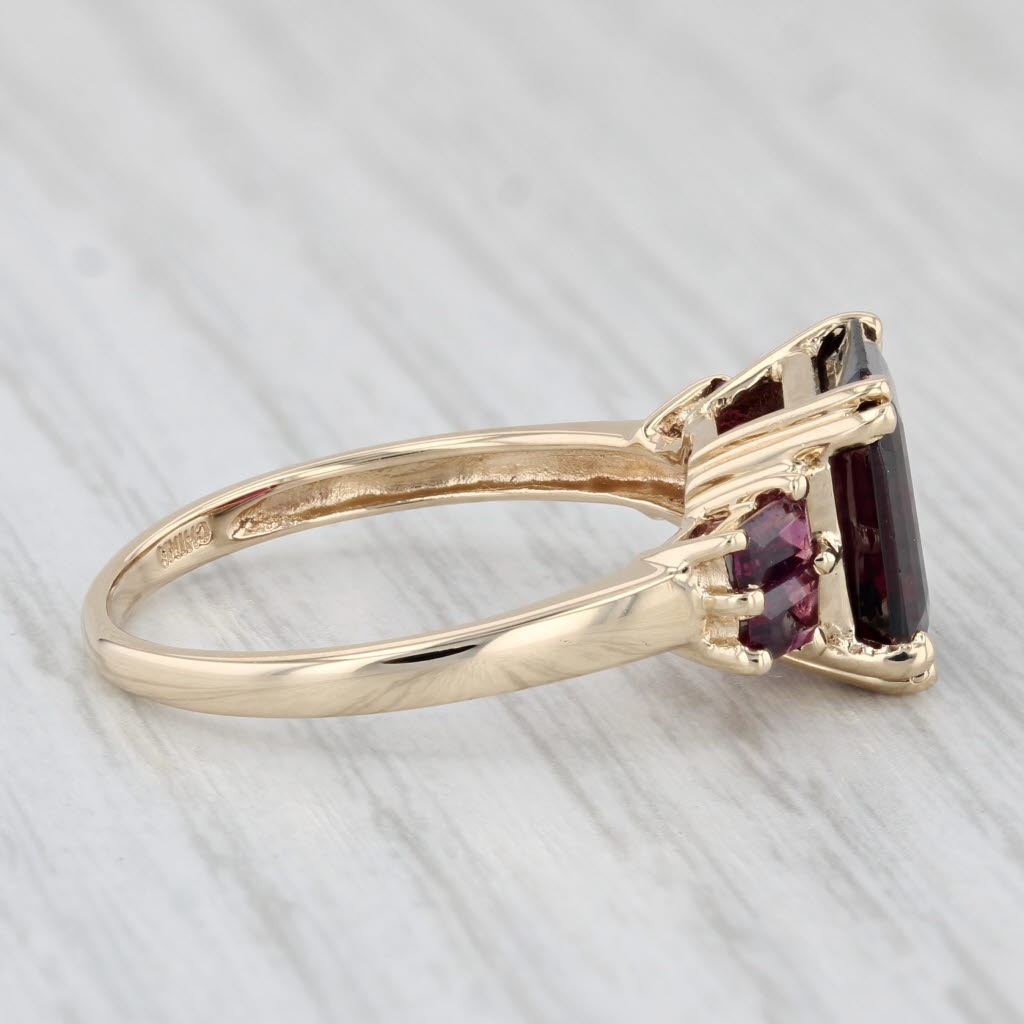 Light Gray 5.10ctw Rhodolite Garnet Ring 14k Yellow Gold Size 8.25