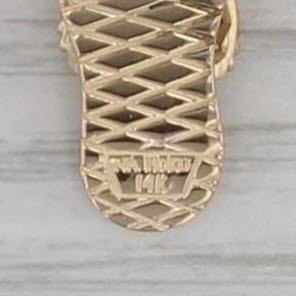 Na Hoku 0.22ctw Diamond Large Flip Flop Pendant 14k Yellow Gold