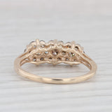 Light Gray 0.45ctw Champagne Diamond Clusters Ring 10k Yellow Gold Size 6