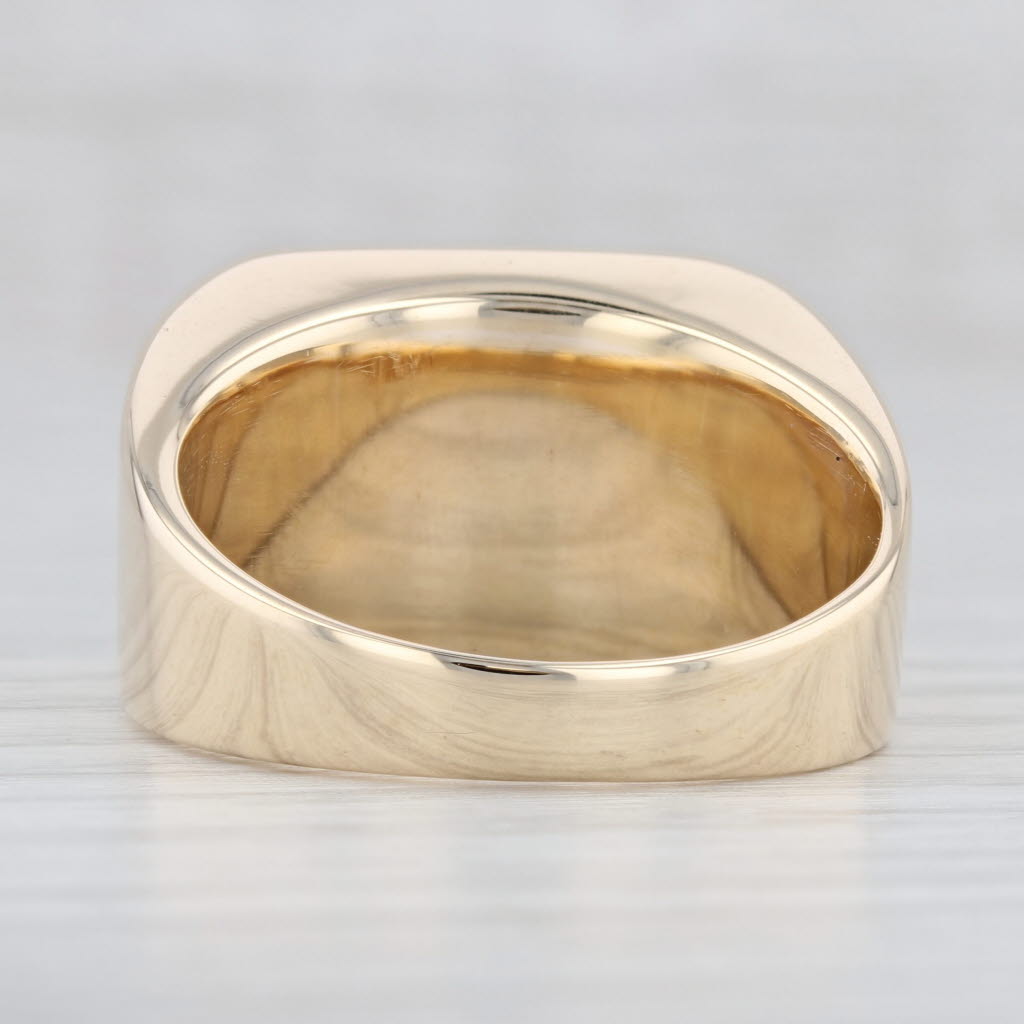 Light Gray Dolan Bullock Onyx Ring 14k Yellow Gold Size 11 Men's Vintage