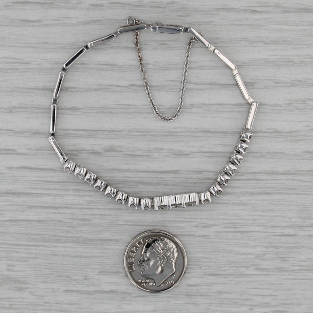 1.02ctw Diamond Tennis Bracelet 10k 14k White Gold Platinum 6.5"