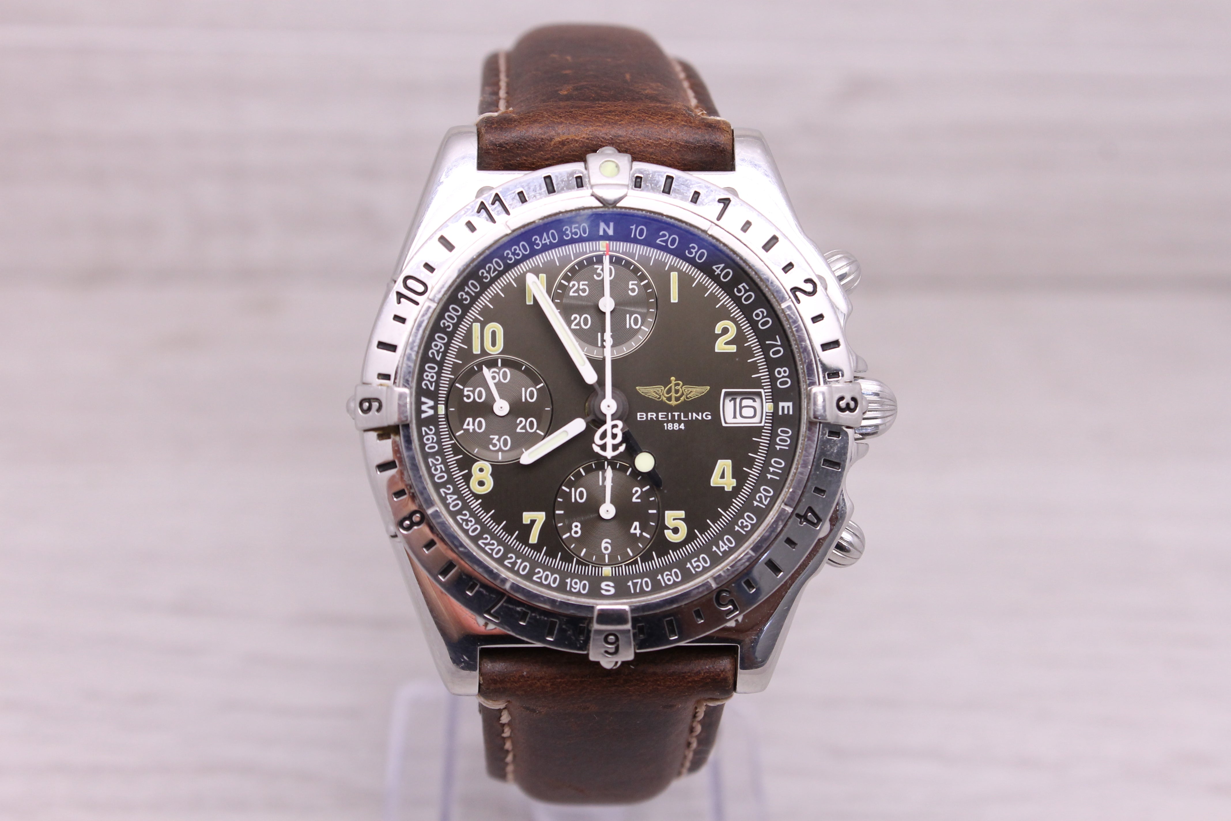 Thistle Breitling Chronomat Longitude GMT 40mm Steel Automatic Chronograph Watch A20048