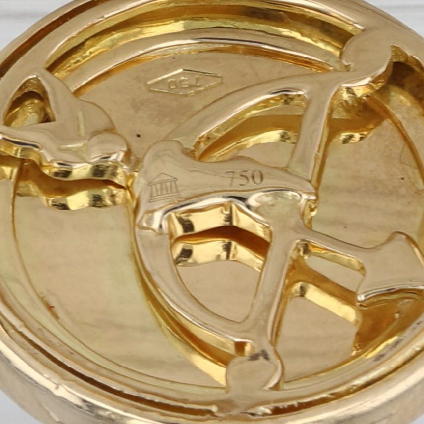 Temple St Clair Diamond Cherub Guardian Angel Ring 18k Gold Size 7.5 Florence 86