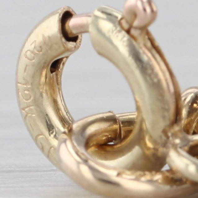 Vintage Figaro Chain Bracelet 12k Gold Filled Starter Charm 7" 3.6mm