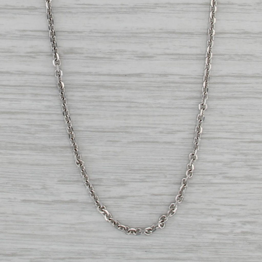 Cable Chain Necklace 14k White Gold 20.25" 2mm