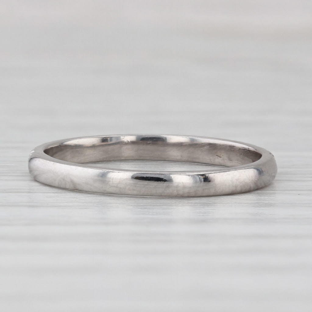 Light Gray 0.25ctw Diamond Wedding Band 14k White Gold Stackable Anniversary Size 5 Ring