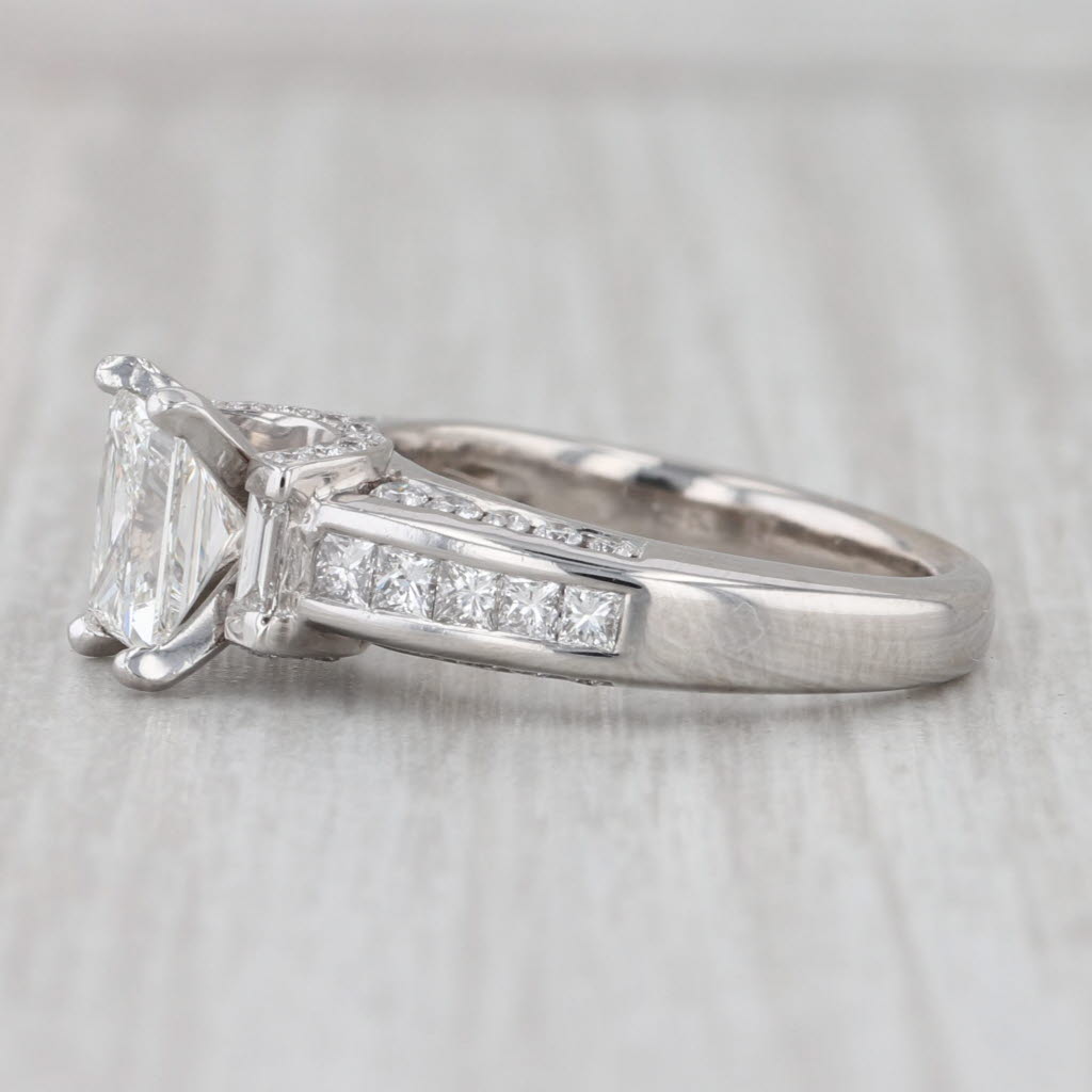 GSI 1.63ctw Diamond Engagement Ring 14k White Gold Size 4.75