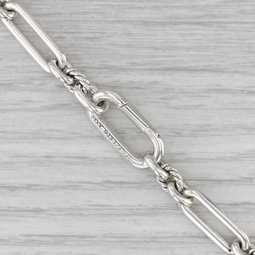 David Yurman Oval & Circle Link Necklace Sterling Silver 18k Gold Overlay 21"