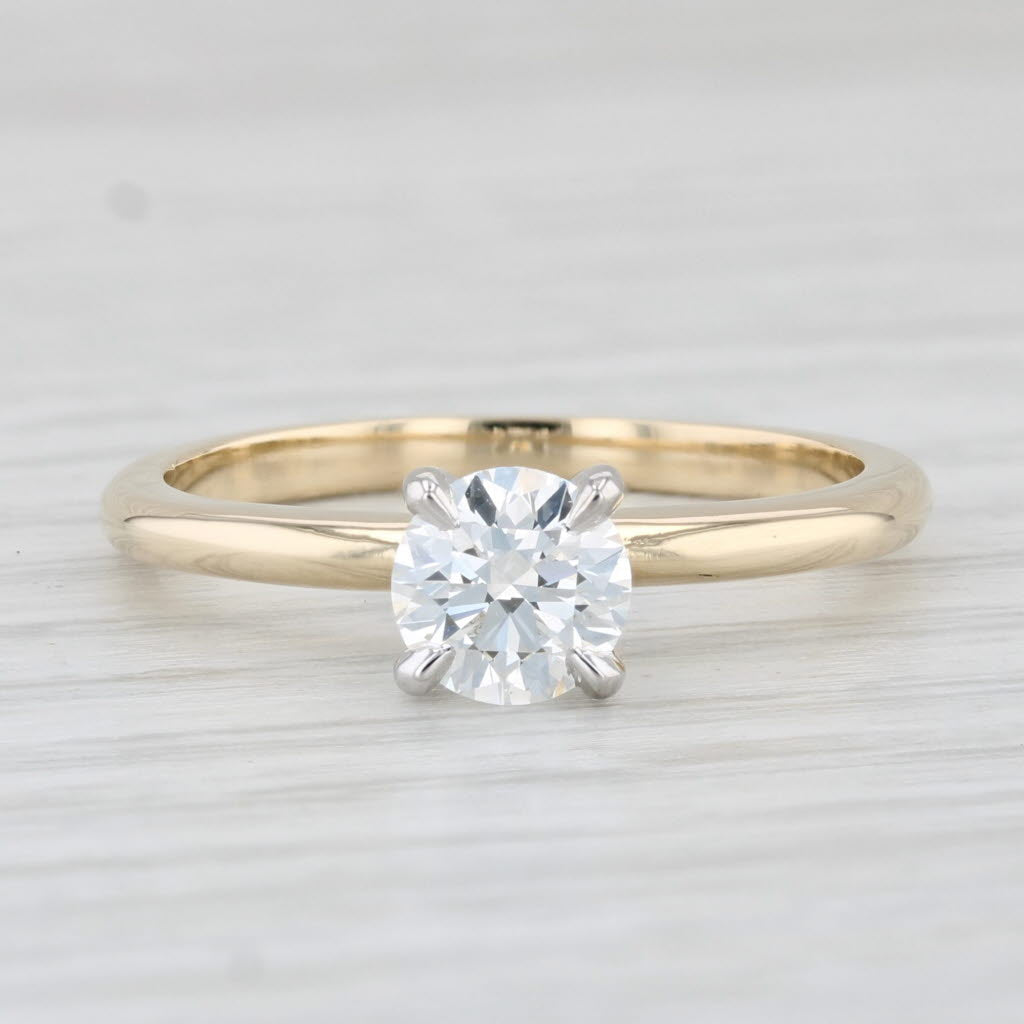 Light Gray New 0.70ct Round VS2 Diamond Solitaire Engagement Ring 14k Yellow Gold Sz 7 GIA