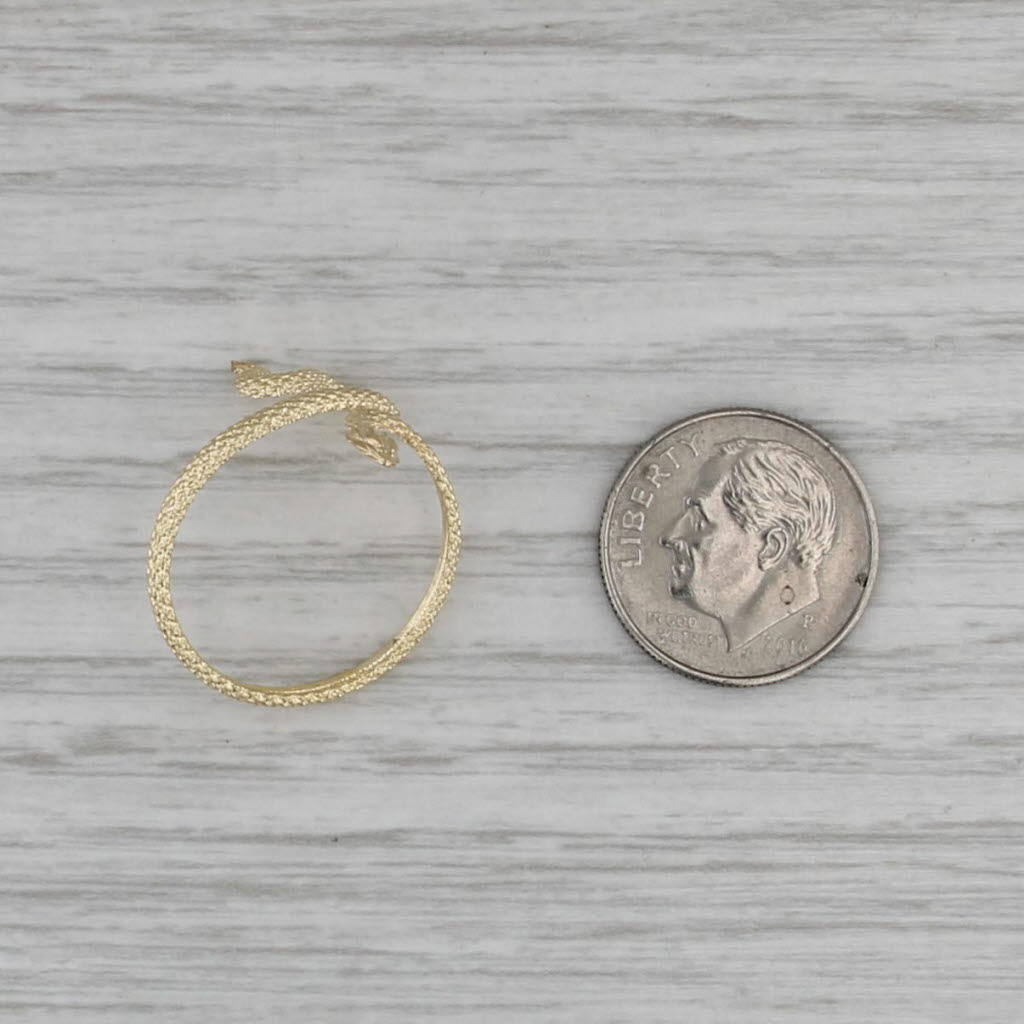 New Snake Ring 14k Yellow Gold Size 8.25 Statement