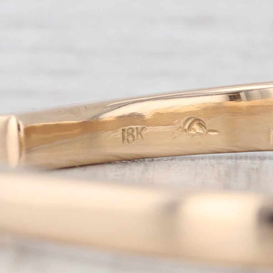 Light Gray Engravable Cuff Bracelet 18k Yellow Gold 6.5" 6.3mm