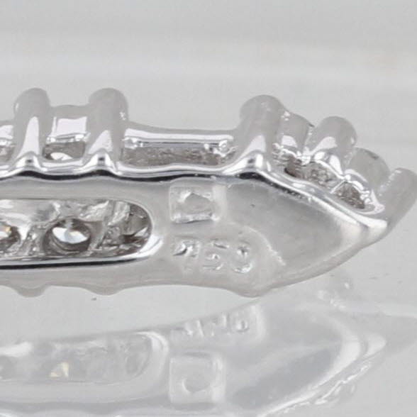 0.58ctw Diamond Cross Pendant 18k White Gold Small Floating Drop