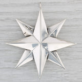 Moravian Star Pendant Sterling Silver 1974 Vintage Christmas Keepsake
