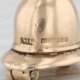 Vintage British Police Helmet Charm 14k Gold Opens Judge Inside Souvenir Pendant