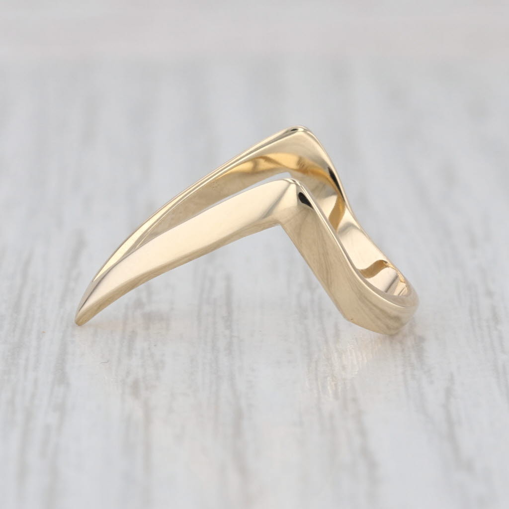 Contoured V Ring 14k Yellow Gold Size 6.75