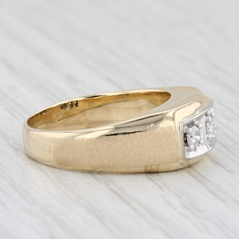 0.15ctw Diamond Ring 14k Yellow Gold Size 8.5 Vintage Wedding Band