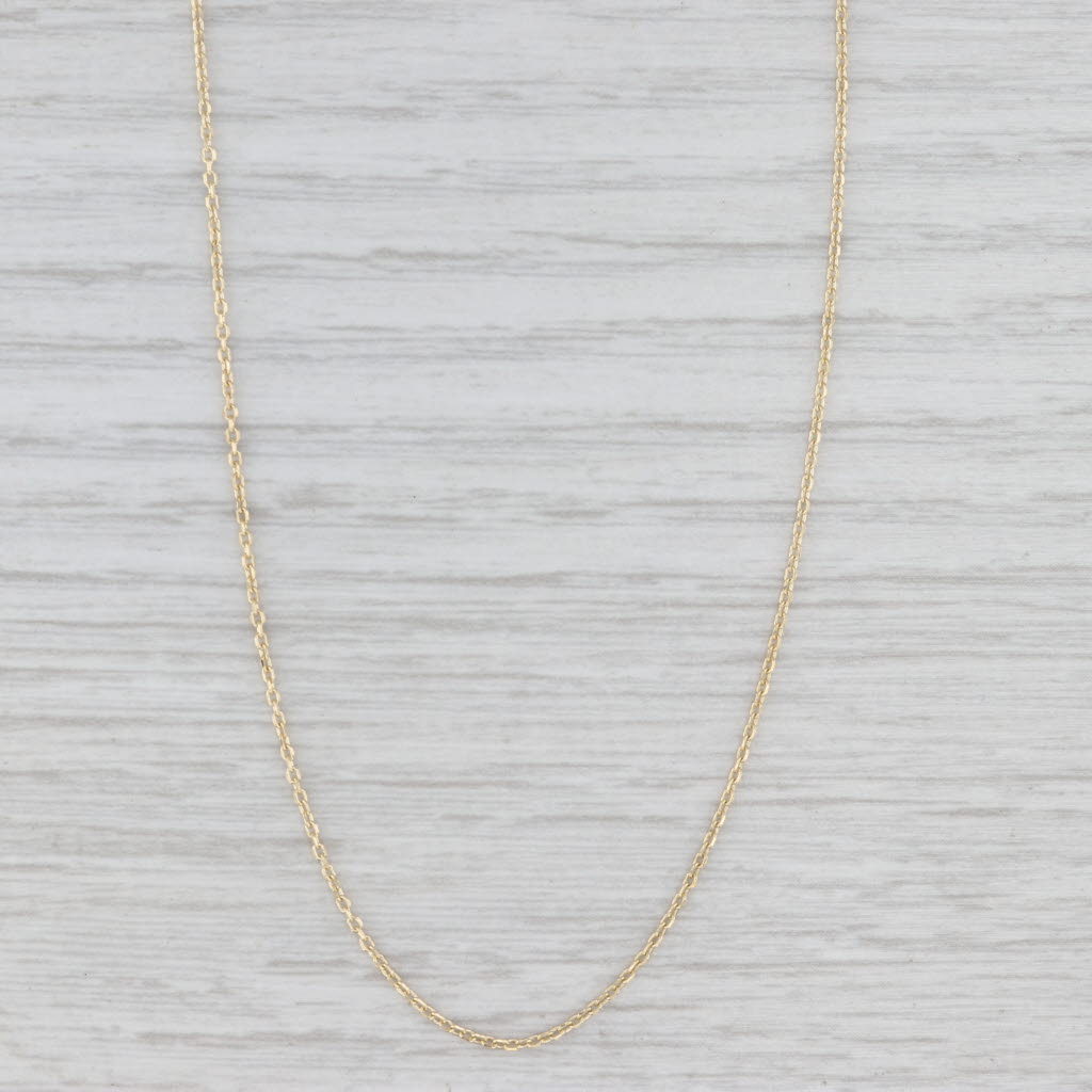 Light Gray New 18" Cable Chain Necklace 14k Yellow Gold 1mm