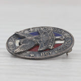 Vintage Boy Scouts of America Eagle Scout Pin Sterling Silver Enamel