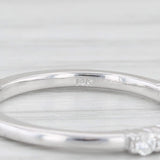 0.20ctw Diamond Wedding Band 14k White Gold Size 3.5 Stackable Ring